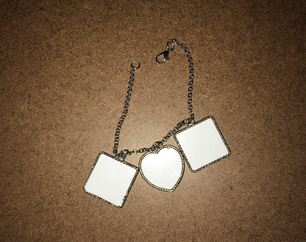 Three pendant sublimation bracelet